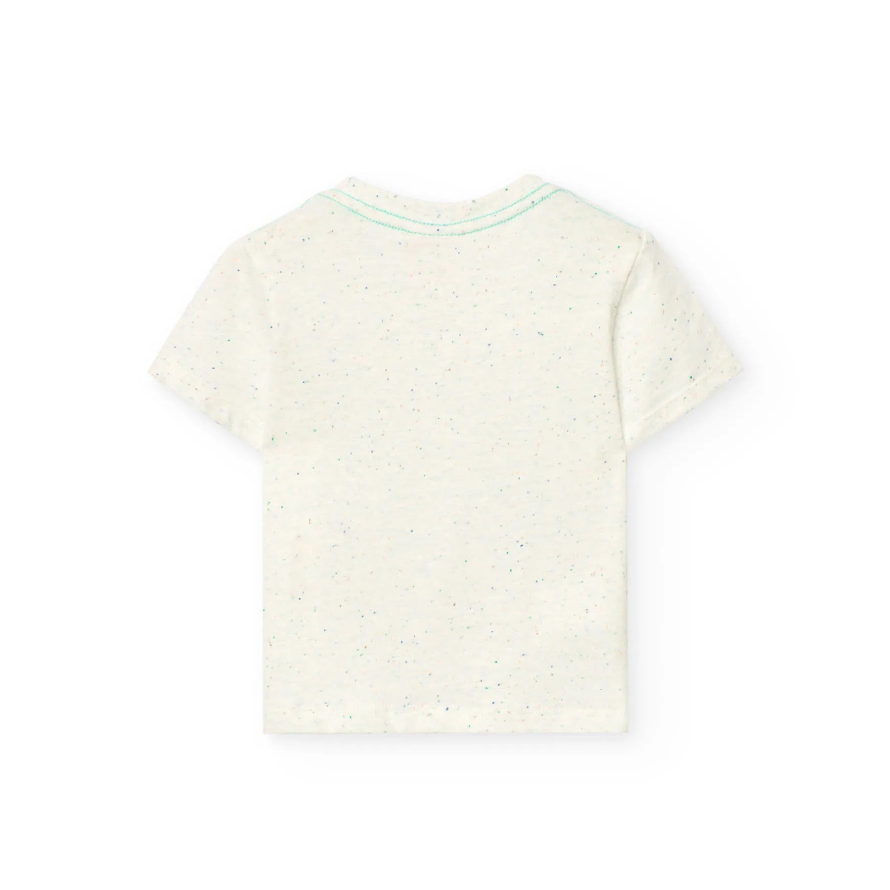 T-shirt mezza mancia maggiolino bianco