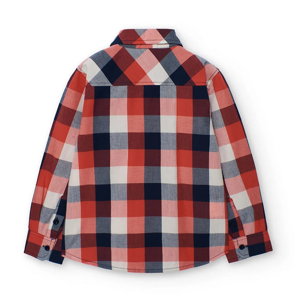 Camicia quadri per ragazzo con taschino