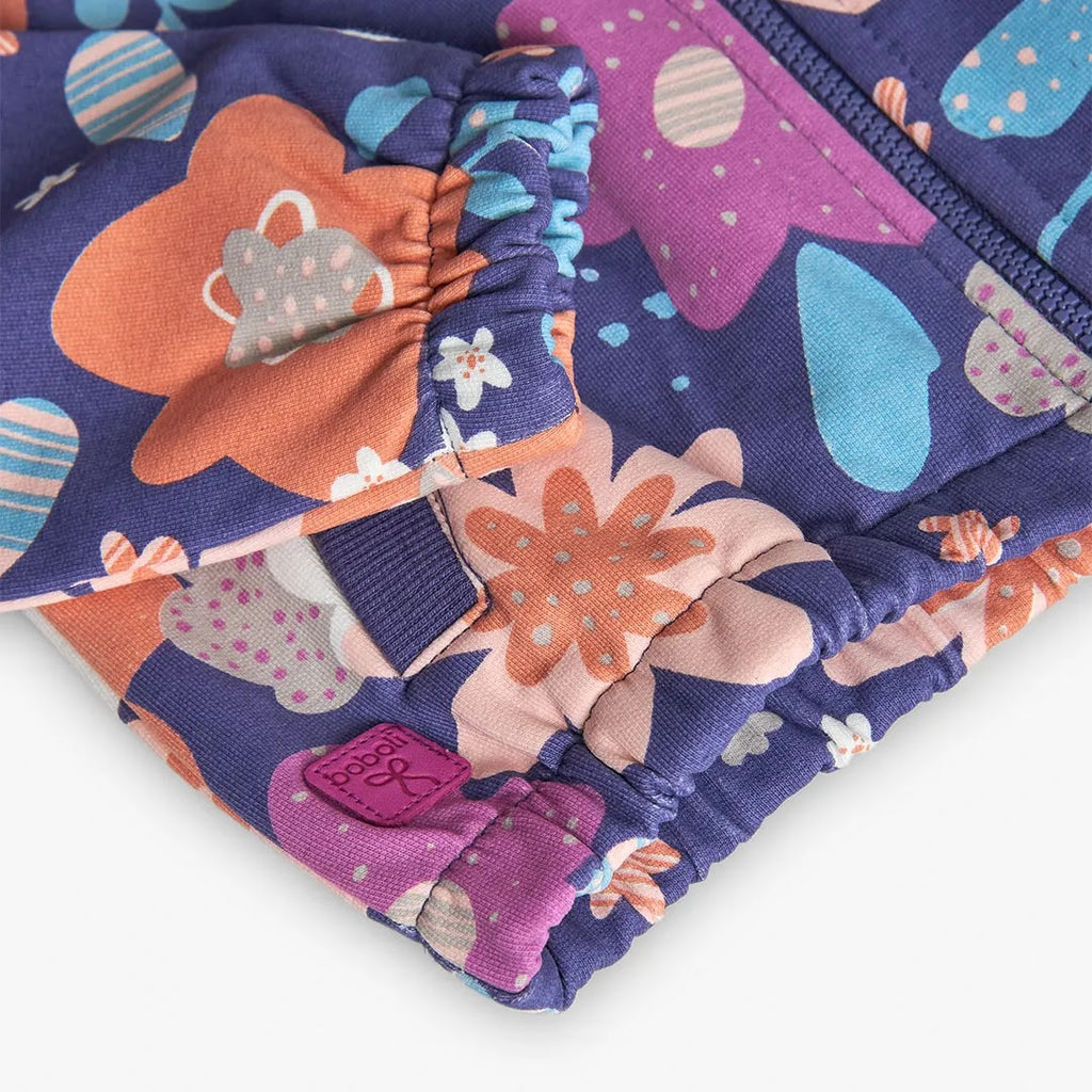 Felpa con cappuccio e tasche frontali viola