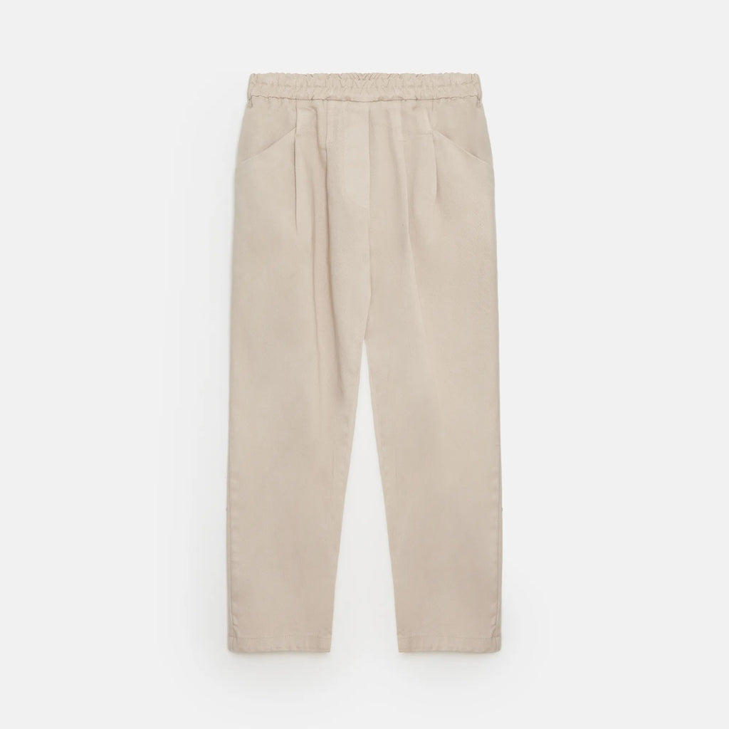 Pantaloni forma carota Topo