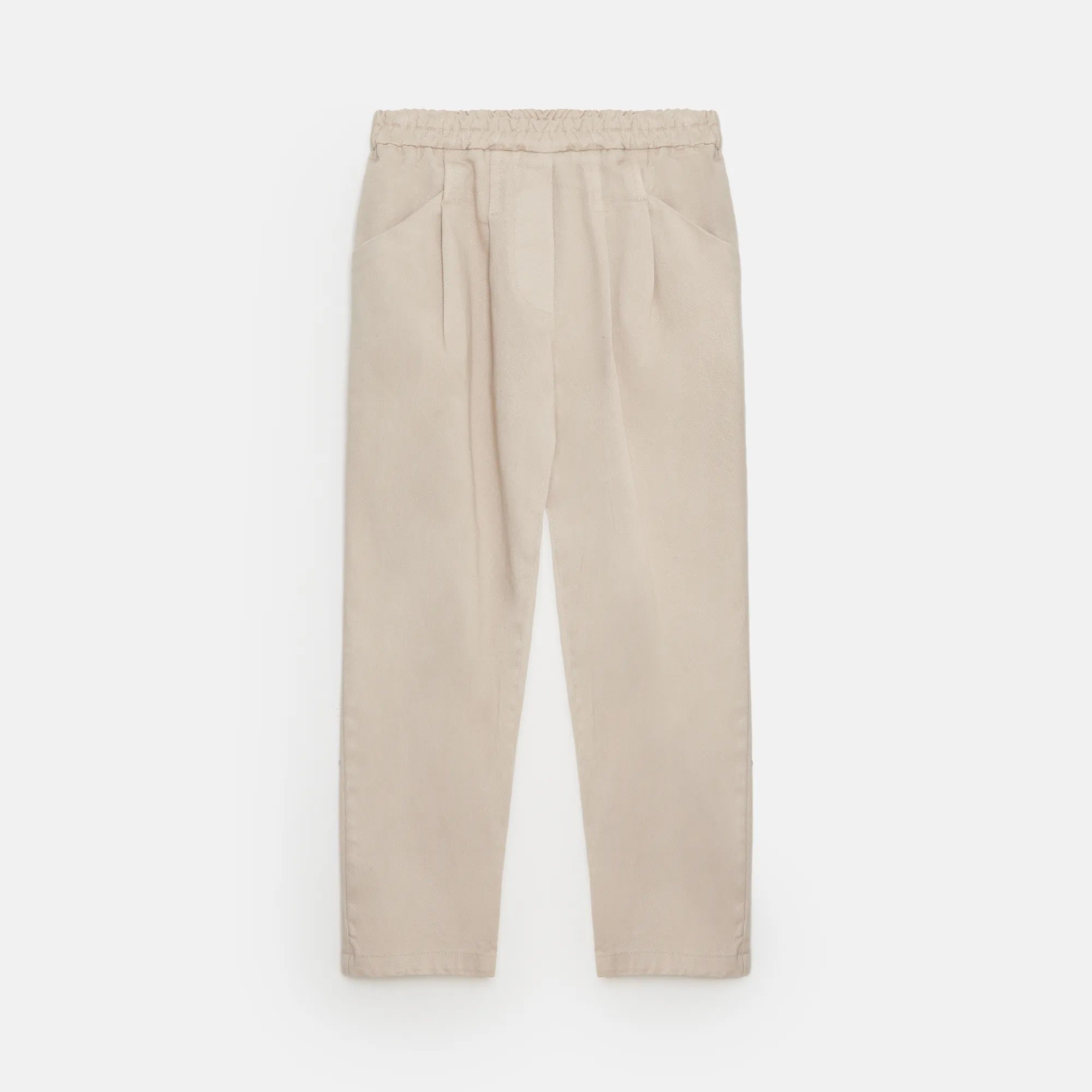 Pantaloni forma carota Topo