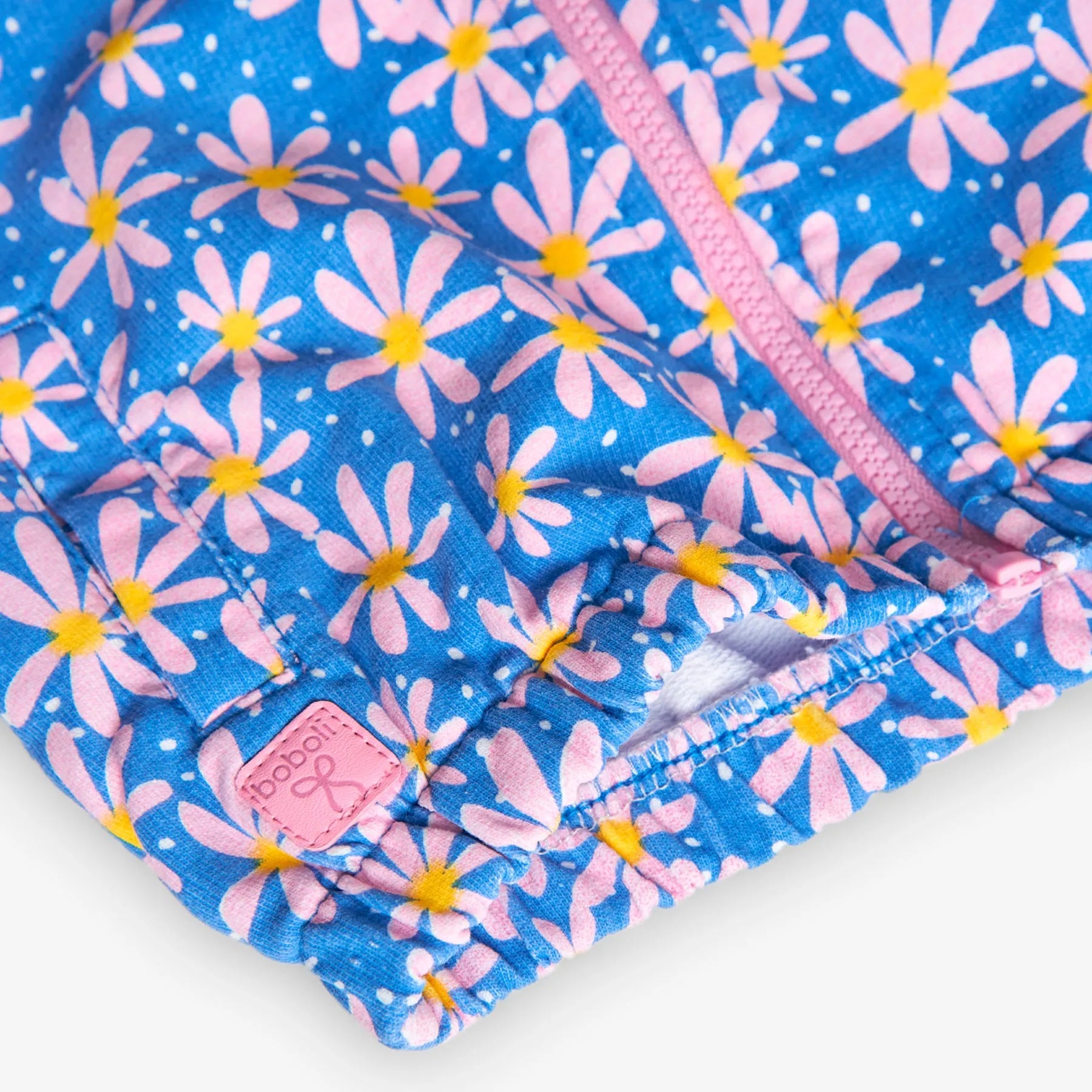 Felpa con cappuccio a fiori elastico in vita