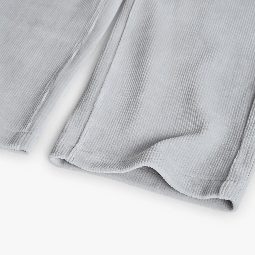Pantaloni velluto a palazzo cenere