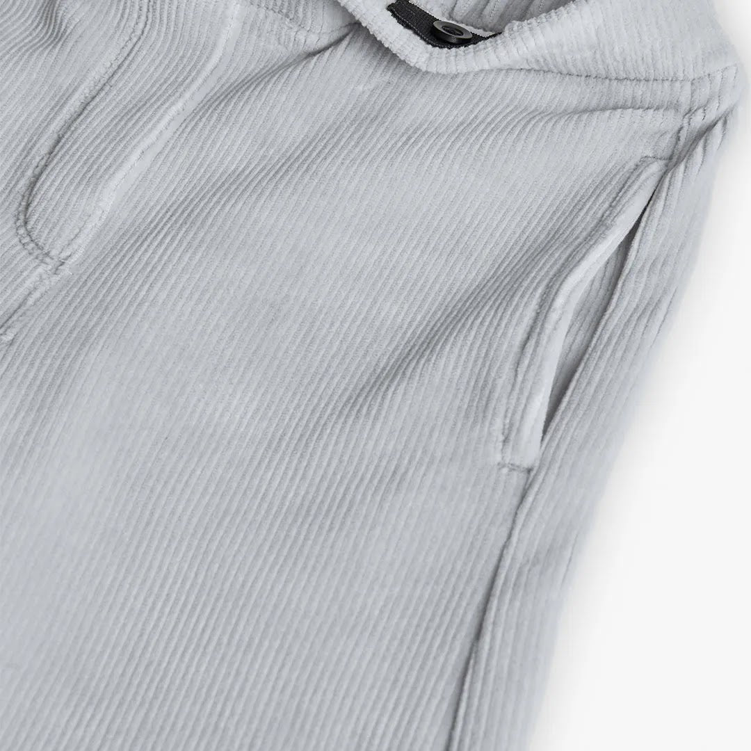 Pantaloni velluto a palazzo cenere