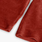 Pantalone linea dritta velluto a coste terracotta