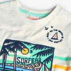 T-shirt mezza mancia maggiolino bianco