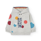 Felpa con cappuccio ‘be happy be you’