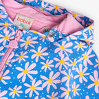 Felpa con cappuccio a fiori elastico in vita
