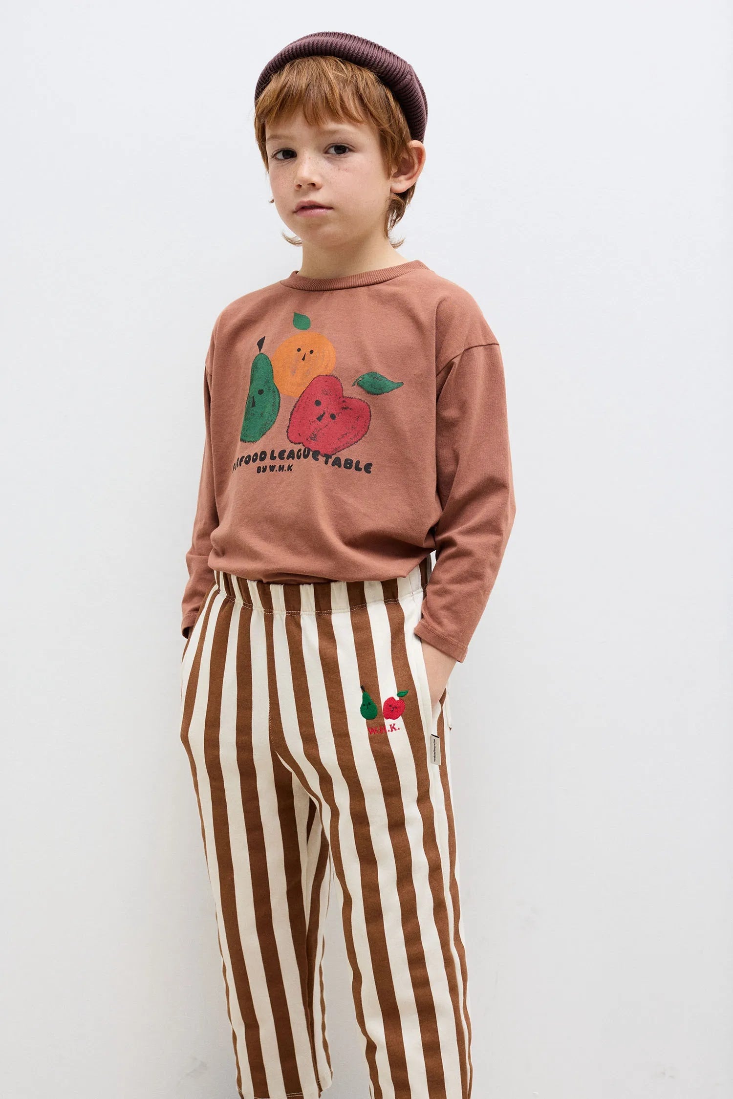 Pantaloni a righe verticali ‘Fruity’
