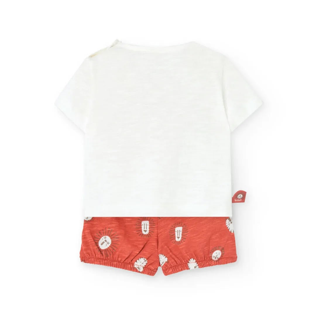 Completo t-shirt mezza manica con pantaloncino stampato
