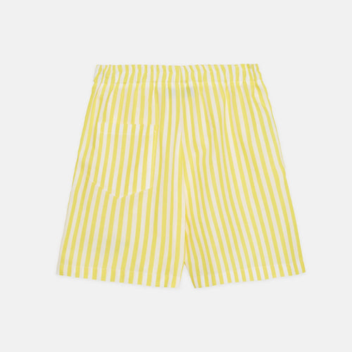 Bermuda a righe gialle con logo Weekend giallo