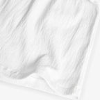 T-shirt giromanica con fiori 3D bianco