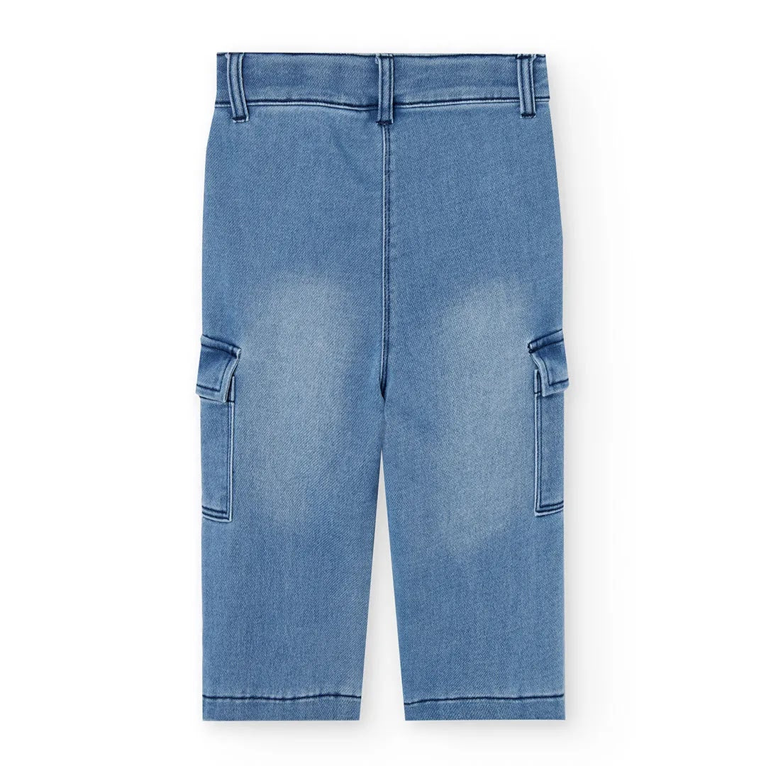 Jeans a palazzo con tasche