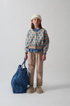 Pantaloni forma carota Topo