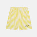 Bermuda a righe gialle con logo Weekend giallo