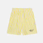 Bermuda a righe gialle con logo Weekend giallo