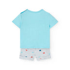 Completo t-shirt mezza manica e pantaloncino granchio