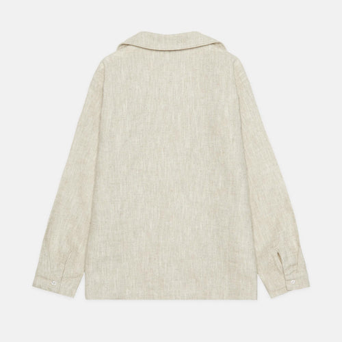 Camicia ricamata con cavallo seduto sabbia