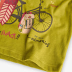 T-shirt mezza manica zaino in spalla verde cactus