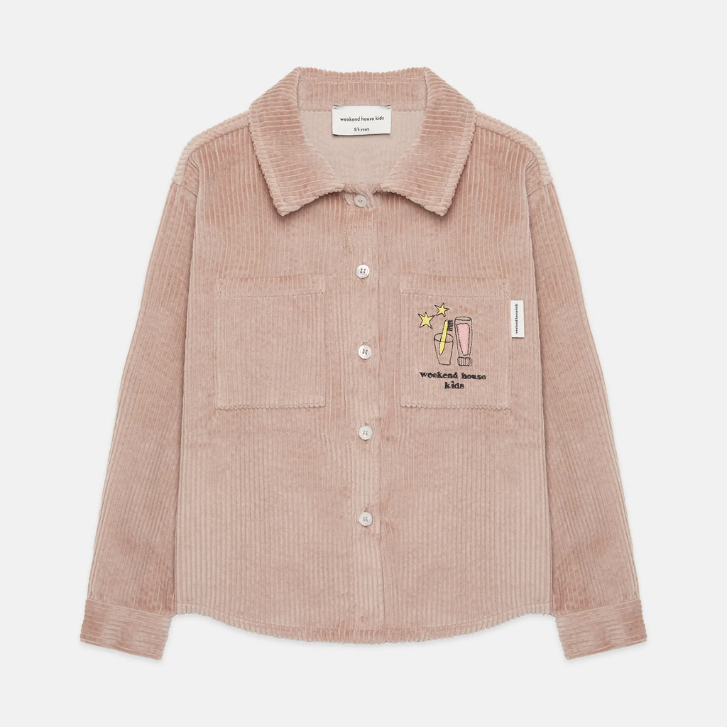 Camicia di velluto rosa ‘magic toothbrush’
