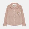 Camicia di velluto rosa ‘magic toothbrush’