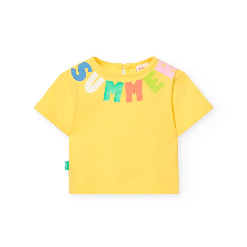 T-shirt mezza manica gialla summer