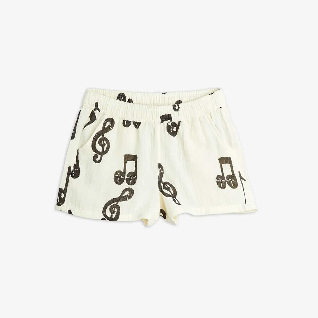 Shorts di mussola Note bianco