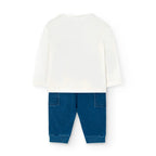 Completo t-shirt e pantalone lungo balena bianco