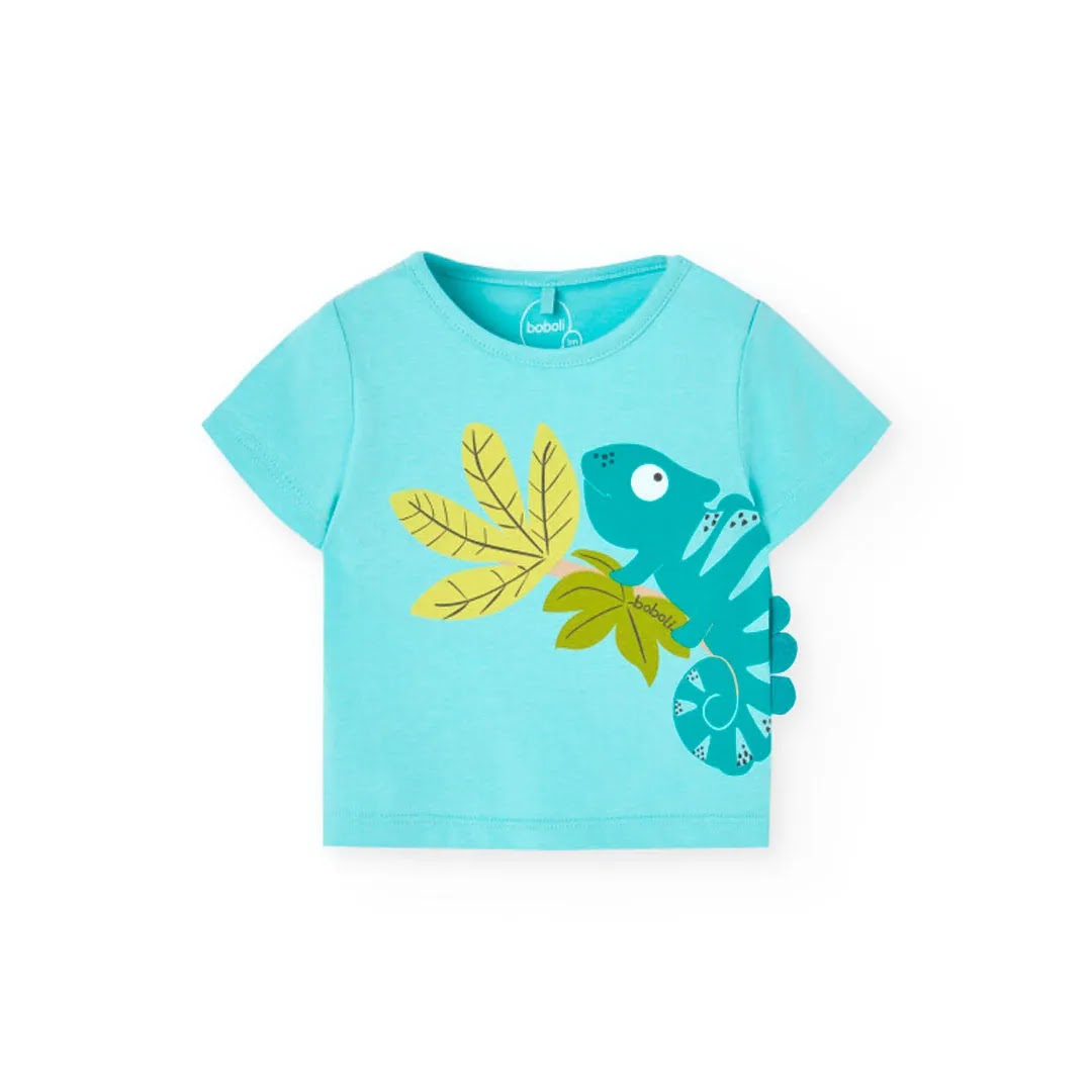 Completo t-shirt mezza manica e pantaloncino camaleonte