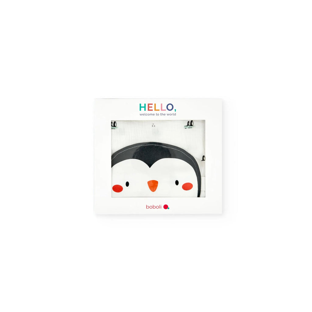 Pack coperta e bavaglino pinguino