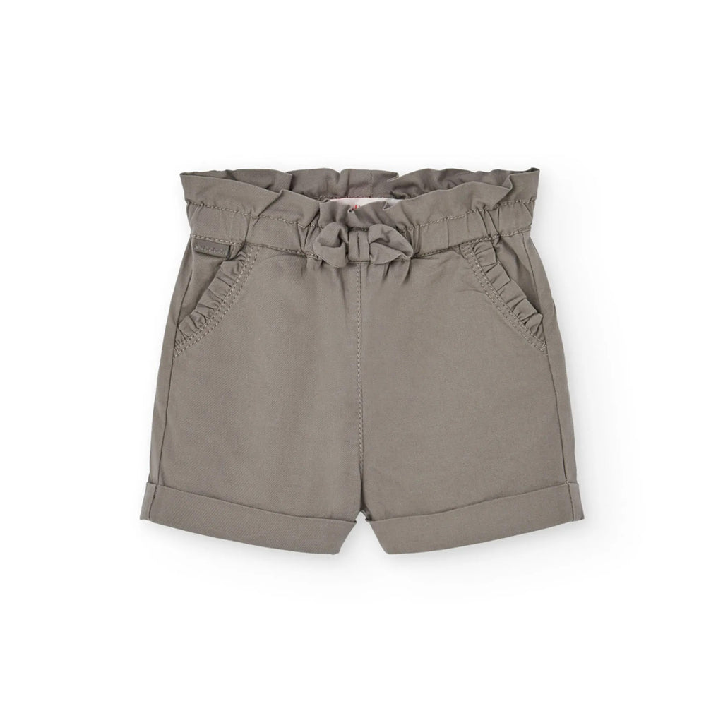 Shorts kaki vita a sacchetto