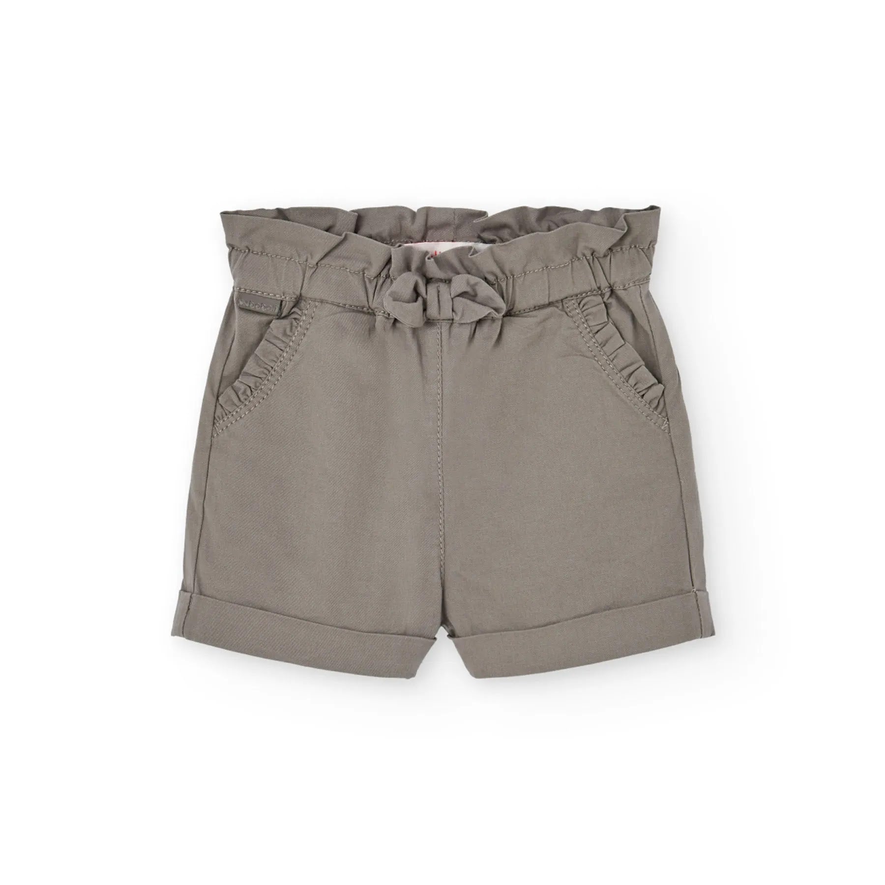 Shorts kaki vita a sacchetto