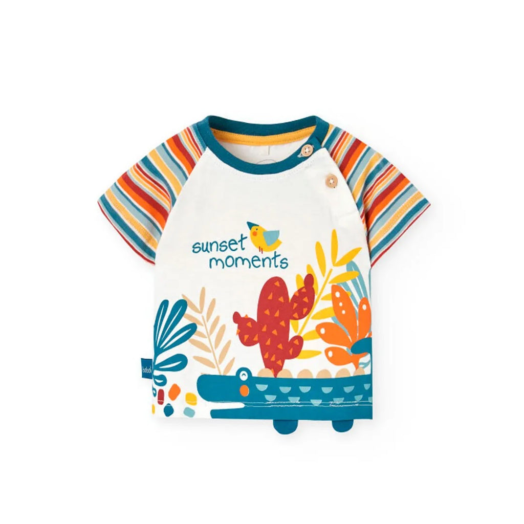 Completo t-shirt mezza manica e pantaloncino sunset moments