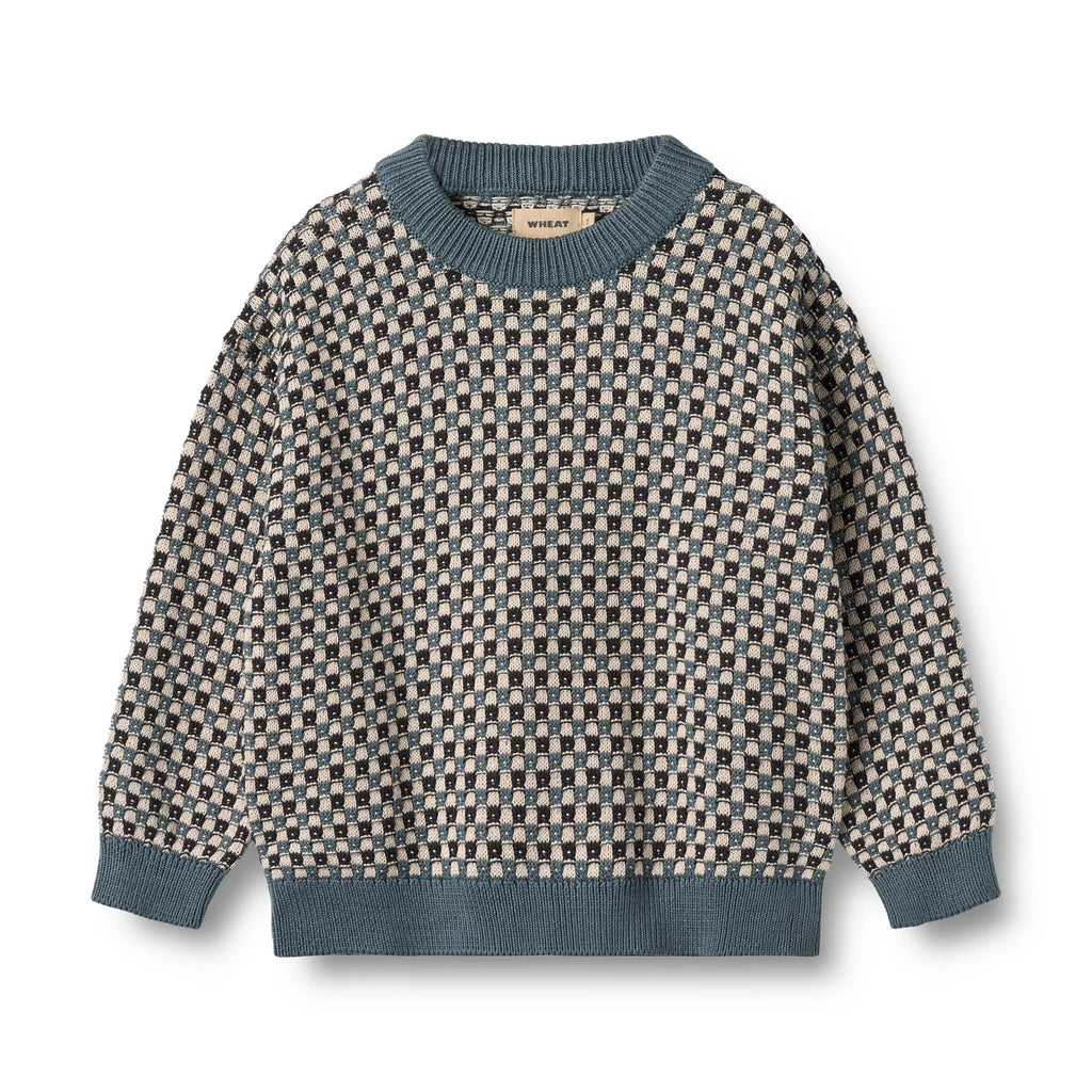 Maglione girocollo jacquard Flores