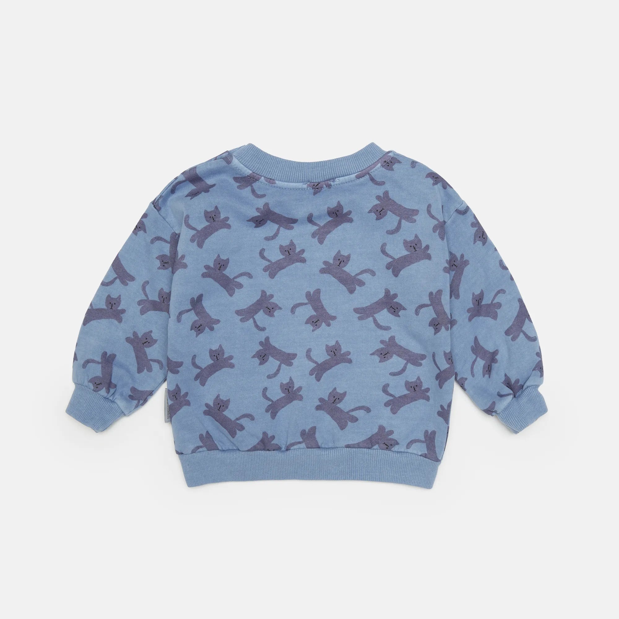 Felpa per bambino con gatti blu pastello