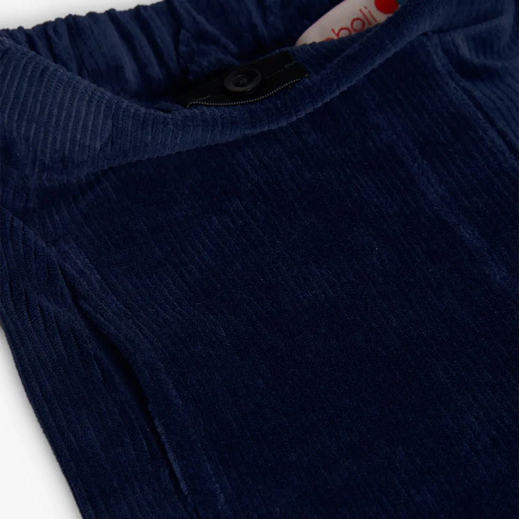 Pantaloni velluto a palazzo indaco