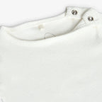 T-shirt mezza manica neonati bianca a costine