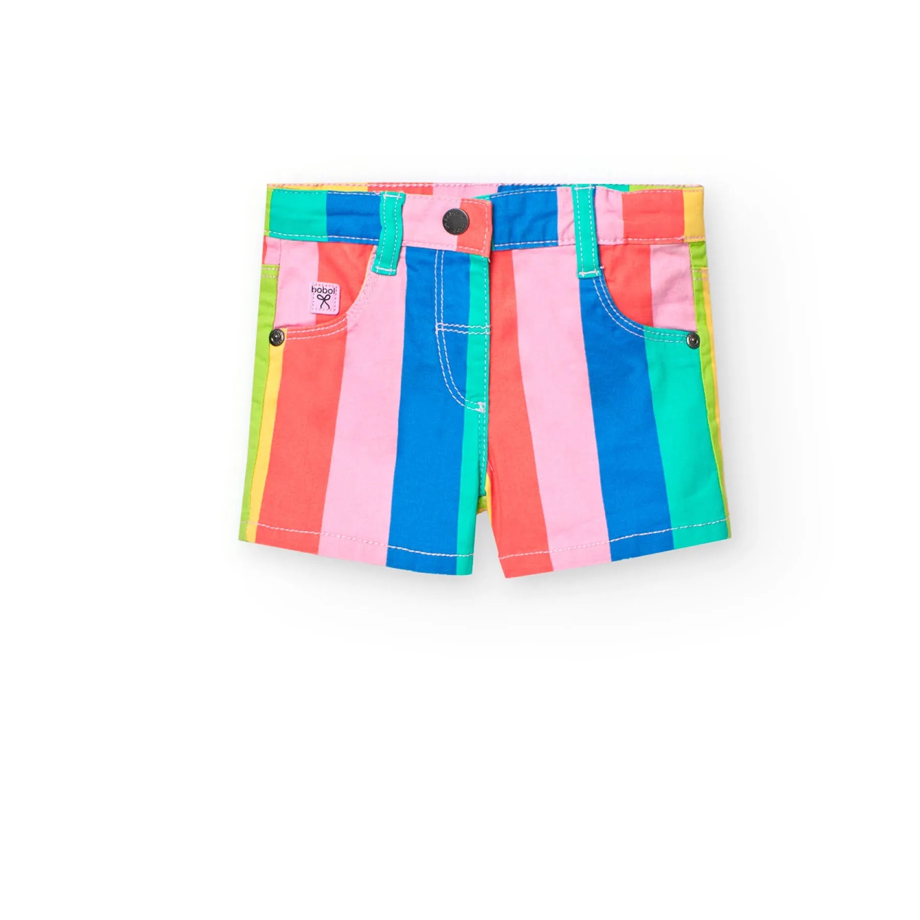 Shorts righe verticali multicolor
