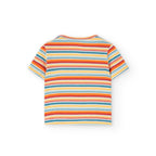 Completo t-shirt mezza manica e pantaloncini coccodrillo giallo
