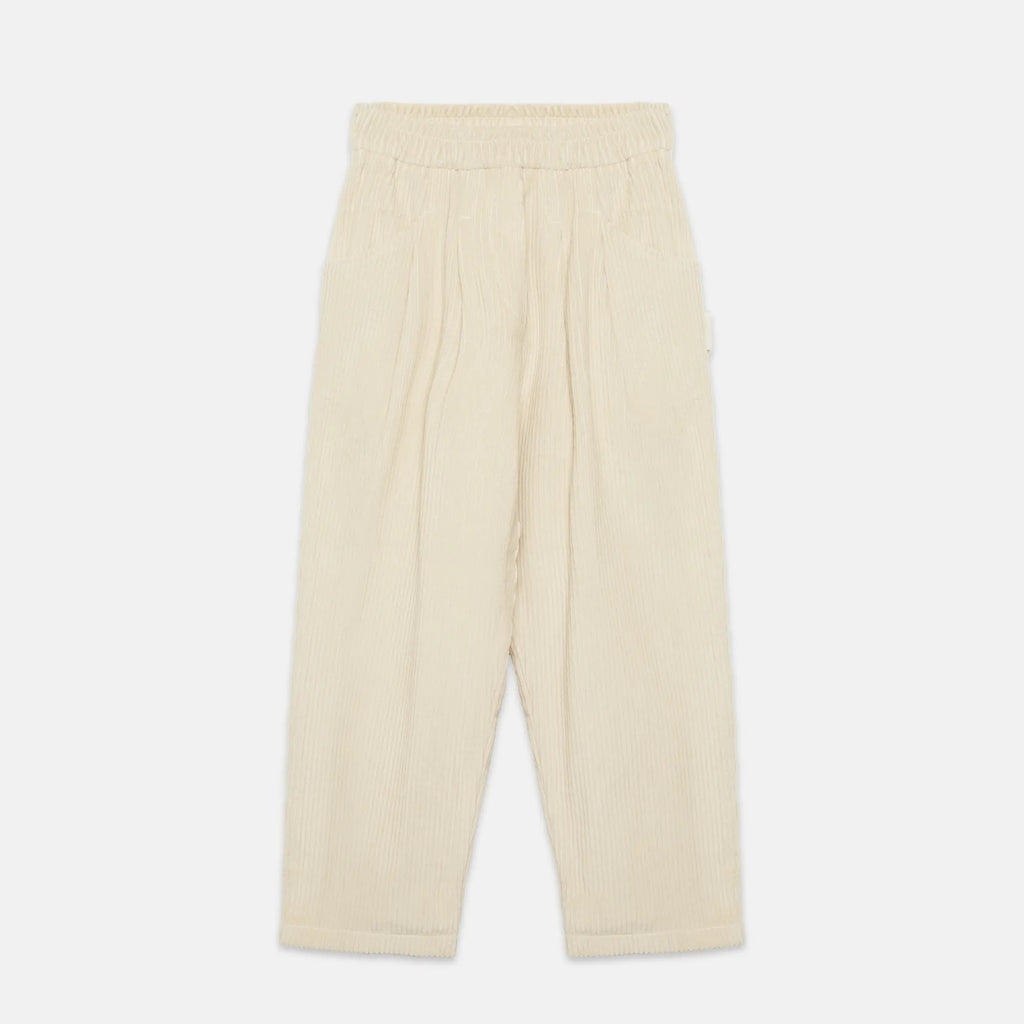 Pantalone carota velluto a coste chiaro