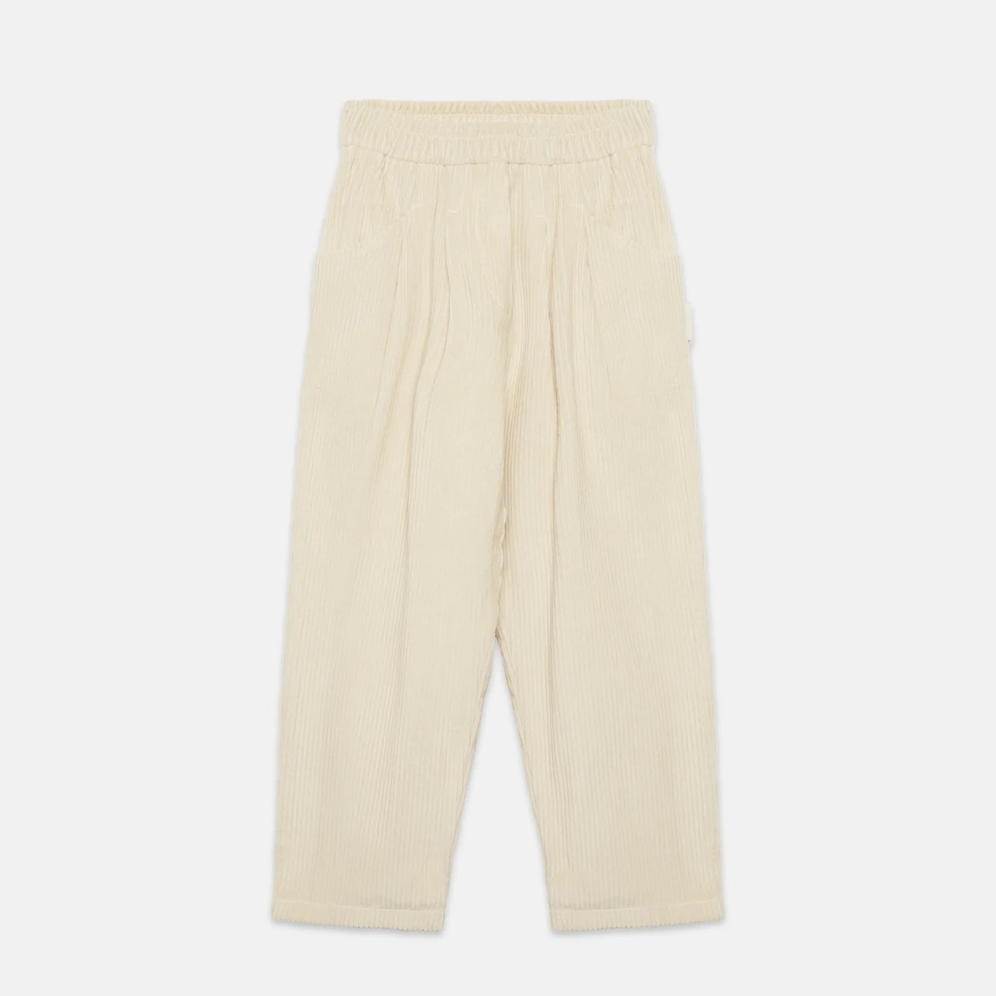 Pantalone carota velluto a coste chiaro