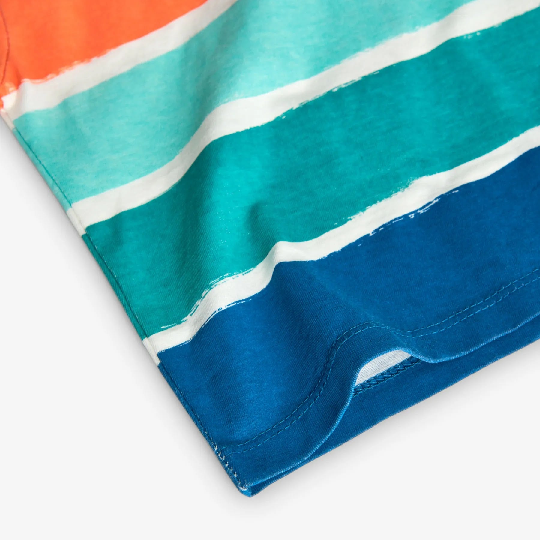 T-shirt mezza manica a righe orizzontali sunset