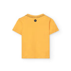 T-shirt mezza manica che sorride giallo kiwi
