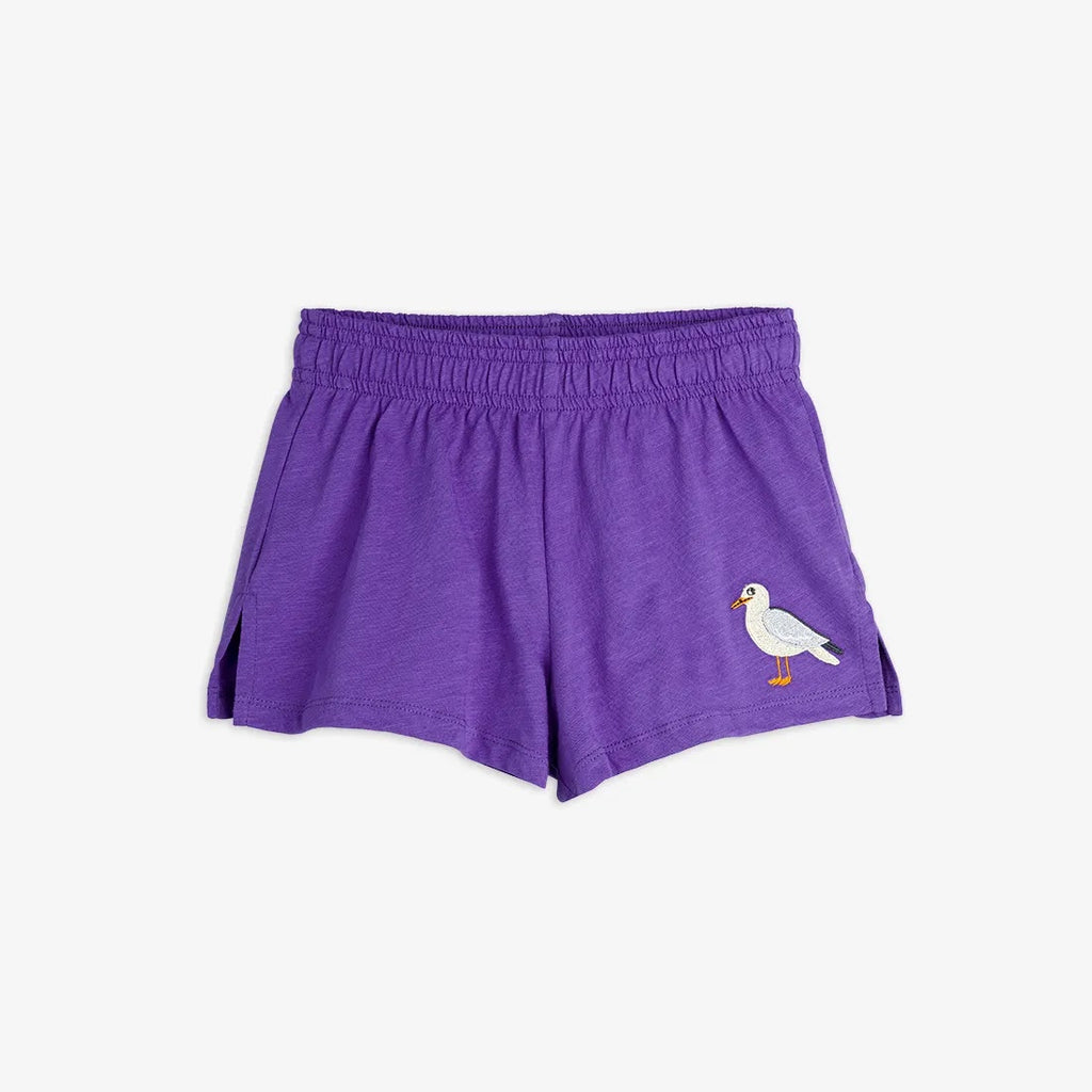 Shorts Gabbiano ricamato viola