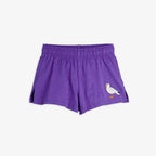 Shorts Gabbiano ricamato viola