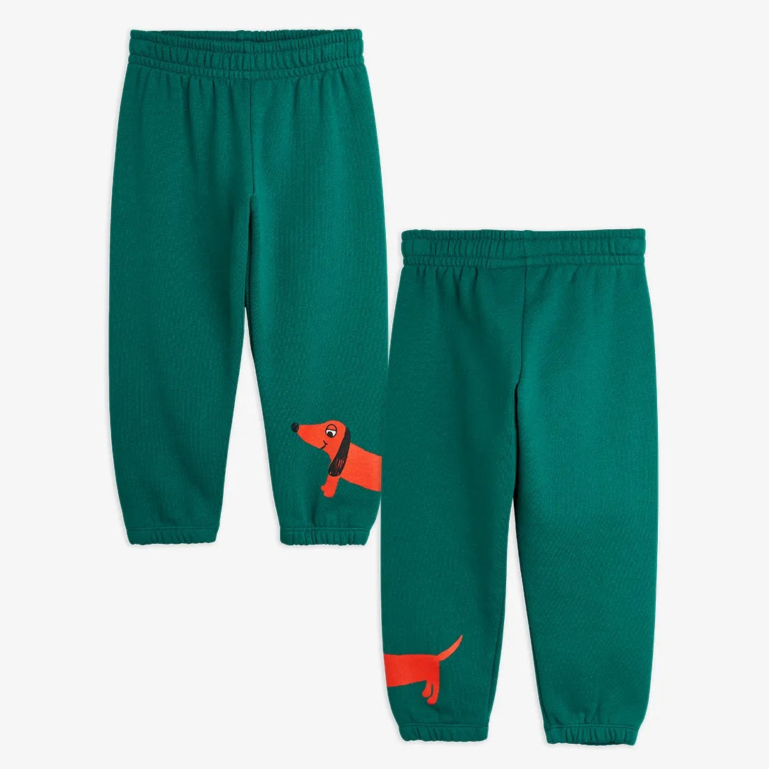Pantaloni della tuta stampa cane bassotto verde