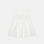 Top ricamato con Bouquet bianco