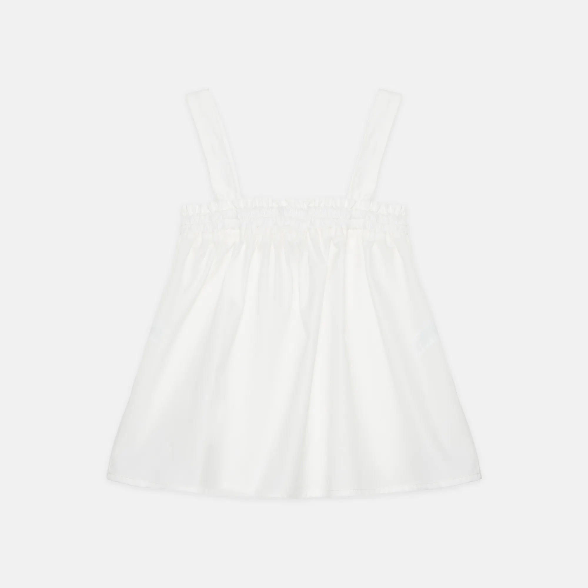 Top ricamato con Bouquet bianco