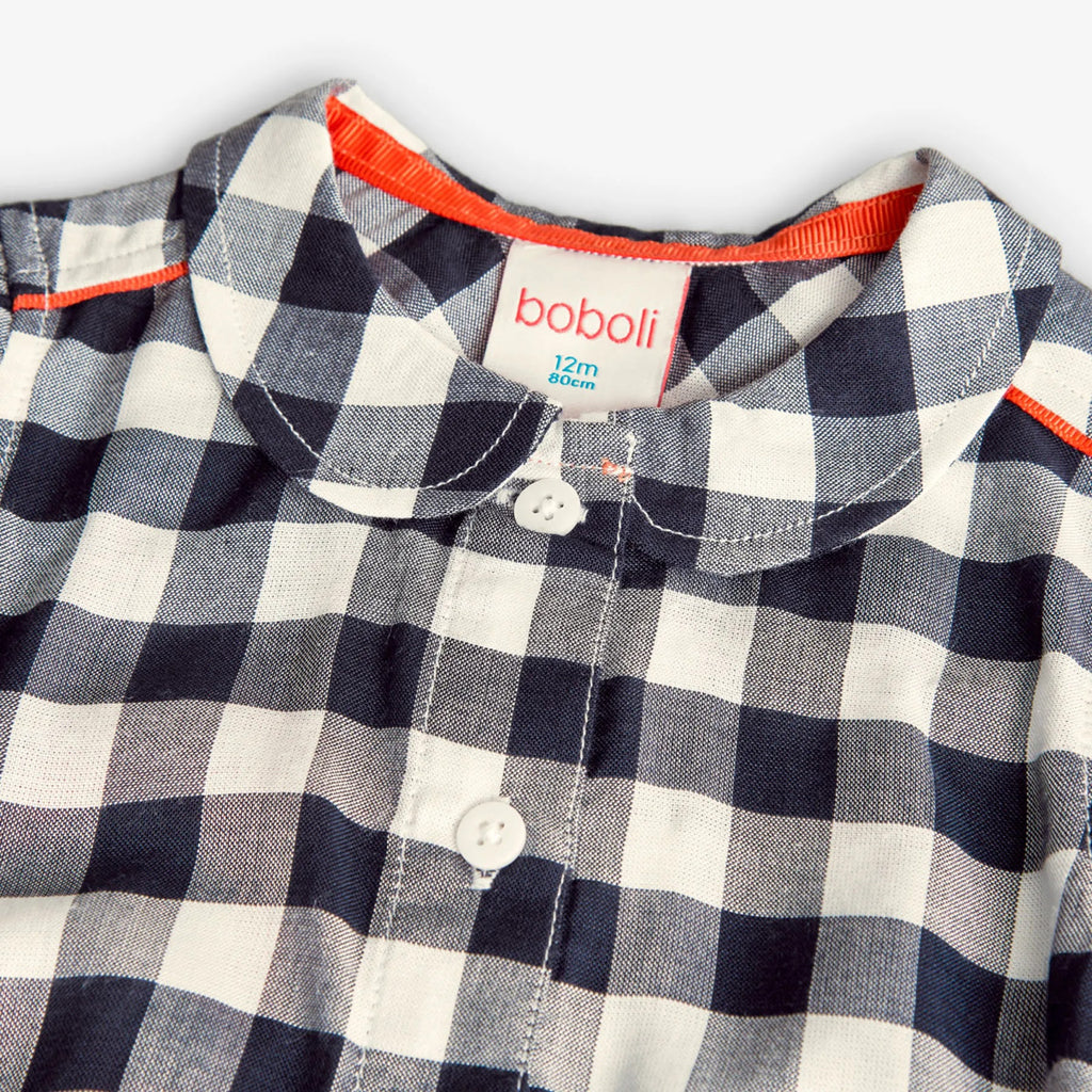 Camicia a quadri giromanica e nodo quadri