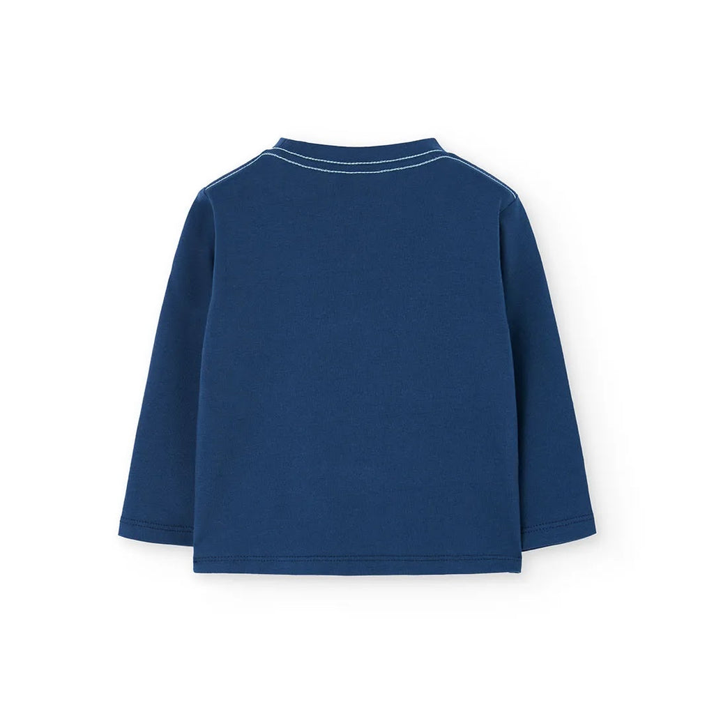 Maglietta manica lunga bambino blu funivia
